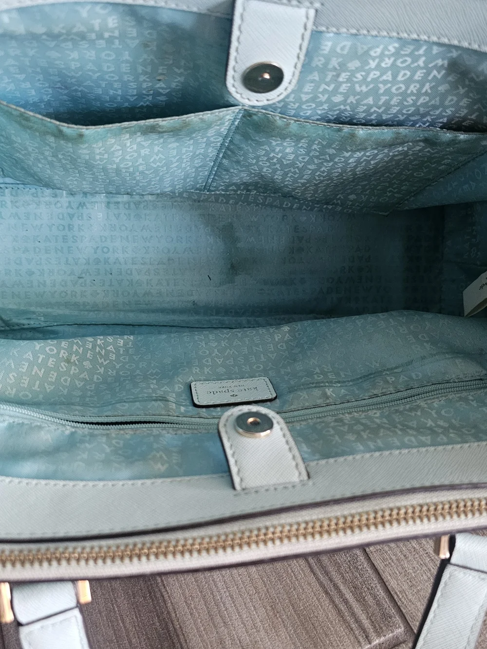 kate spade Pale Blue Structured Satchel Handbag